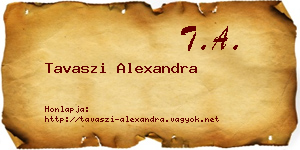 Tavaszi Alexandra névjegykártya