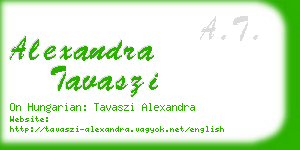 alexandra tavaszi business card